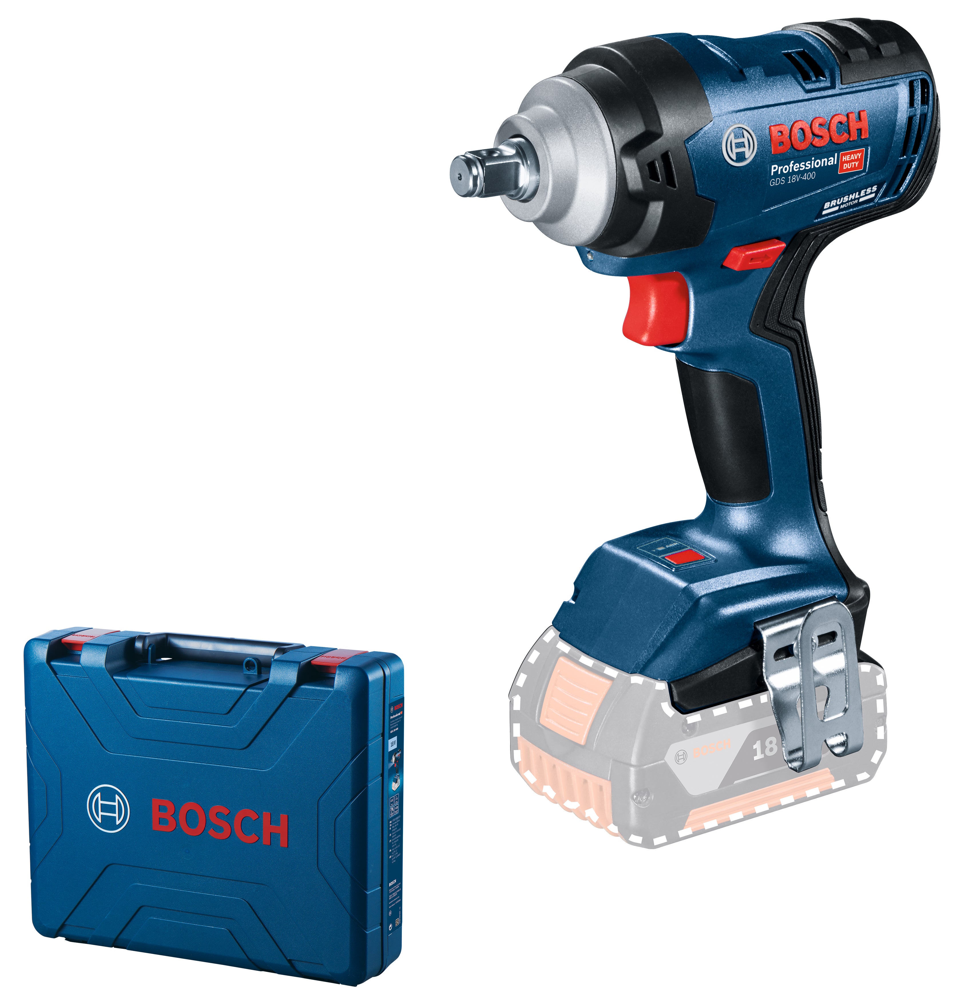 Klucz udarowy 1/2" 18V 400Nm GDS 18V-400 Bosch / bez aku 3