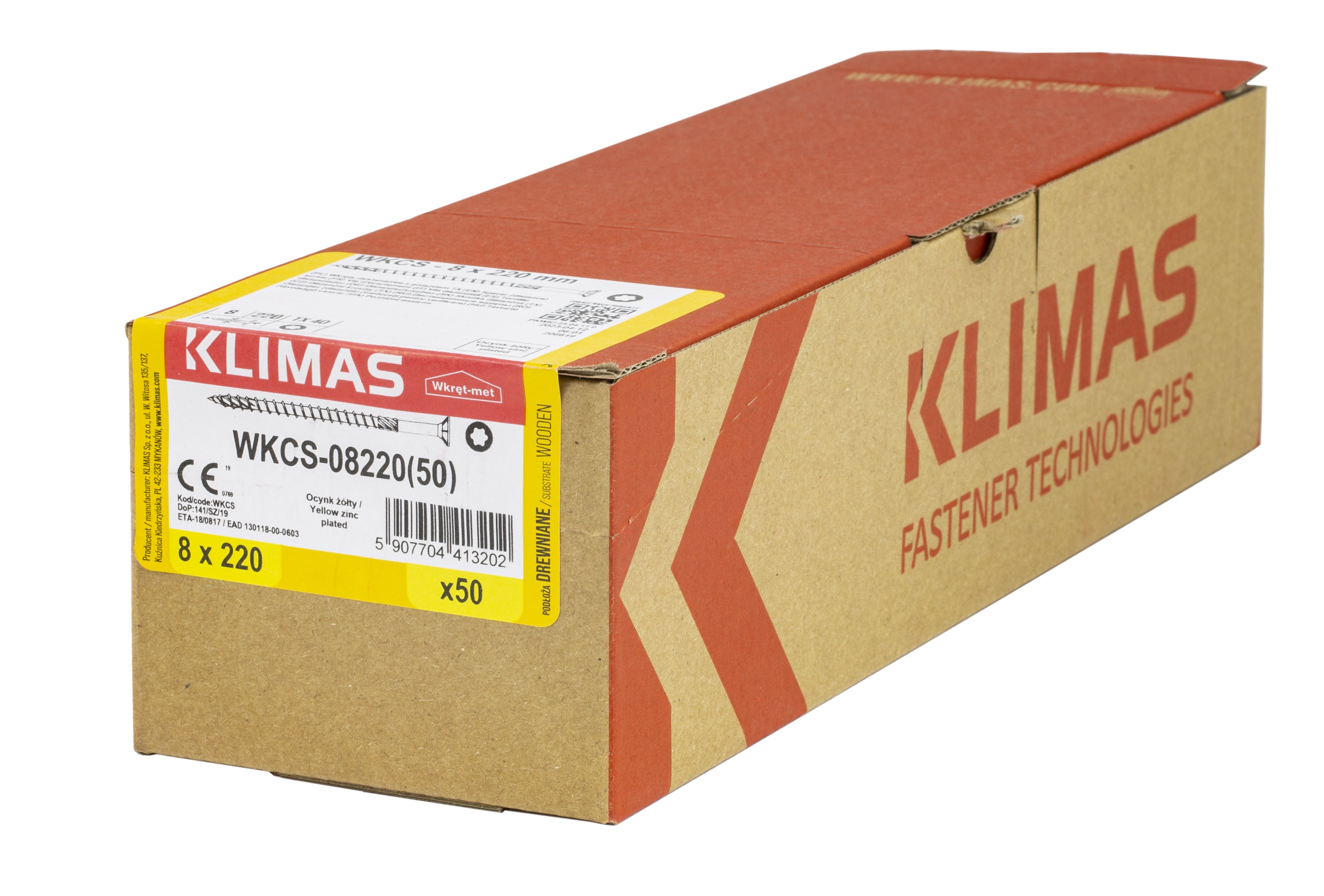 Wkręt ciesielski z łbem stożkowym 8x220 mm (50 szt.) 1