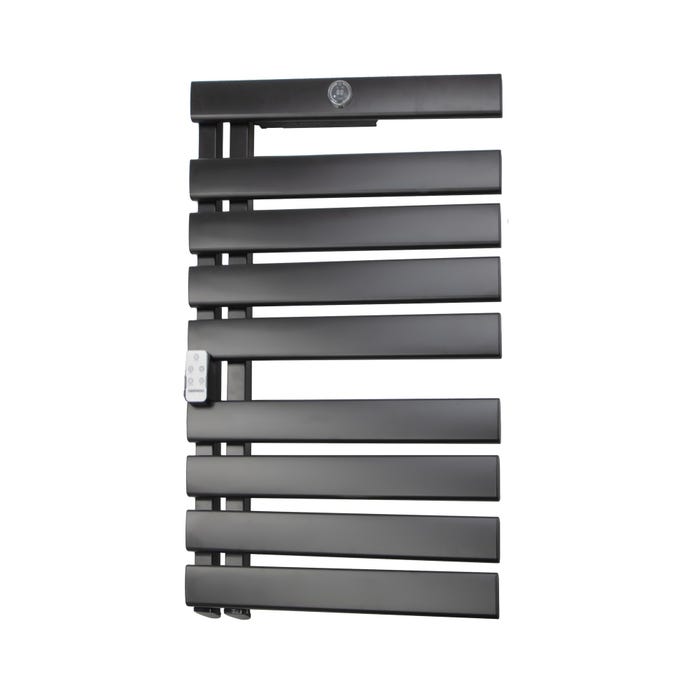 Elektryczny grzejnik aluminiowy Lessi Black 425W, czarny matowy