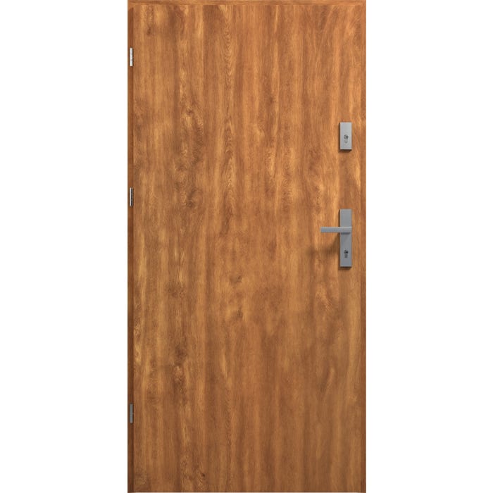 Drzwi zewnętrzne akustyczne 70 VIVALDI RC3/ 44dB złoty dąb 80 lewe + zestaw okuć KL 3