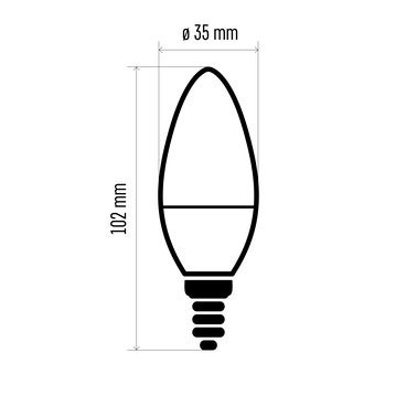 Żarówka LED E14 świeca 4,2W 470lm 3000K 4