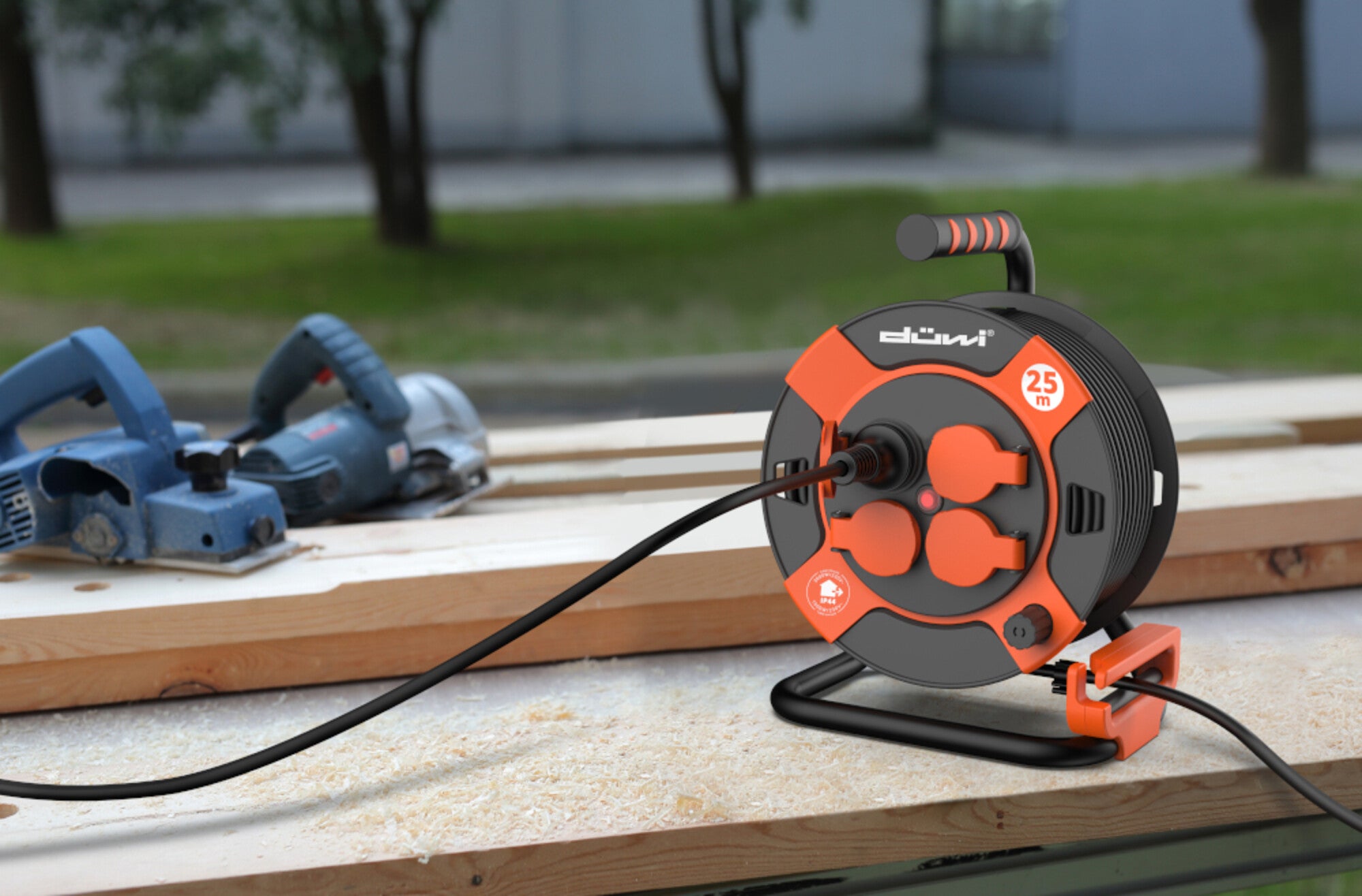 Przedłużacz bębnowy 25m H05RR-F 3x1,5 mm2 guma IP44 1