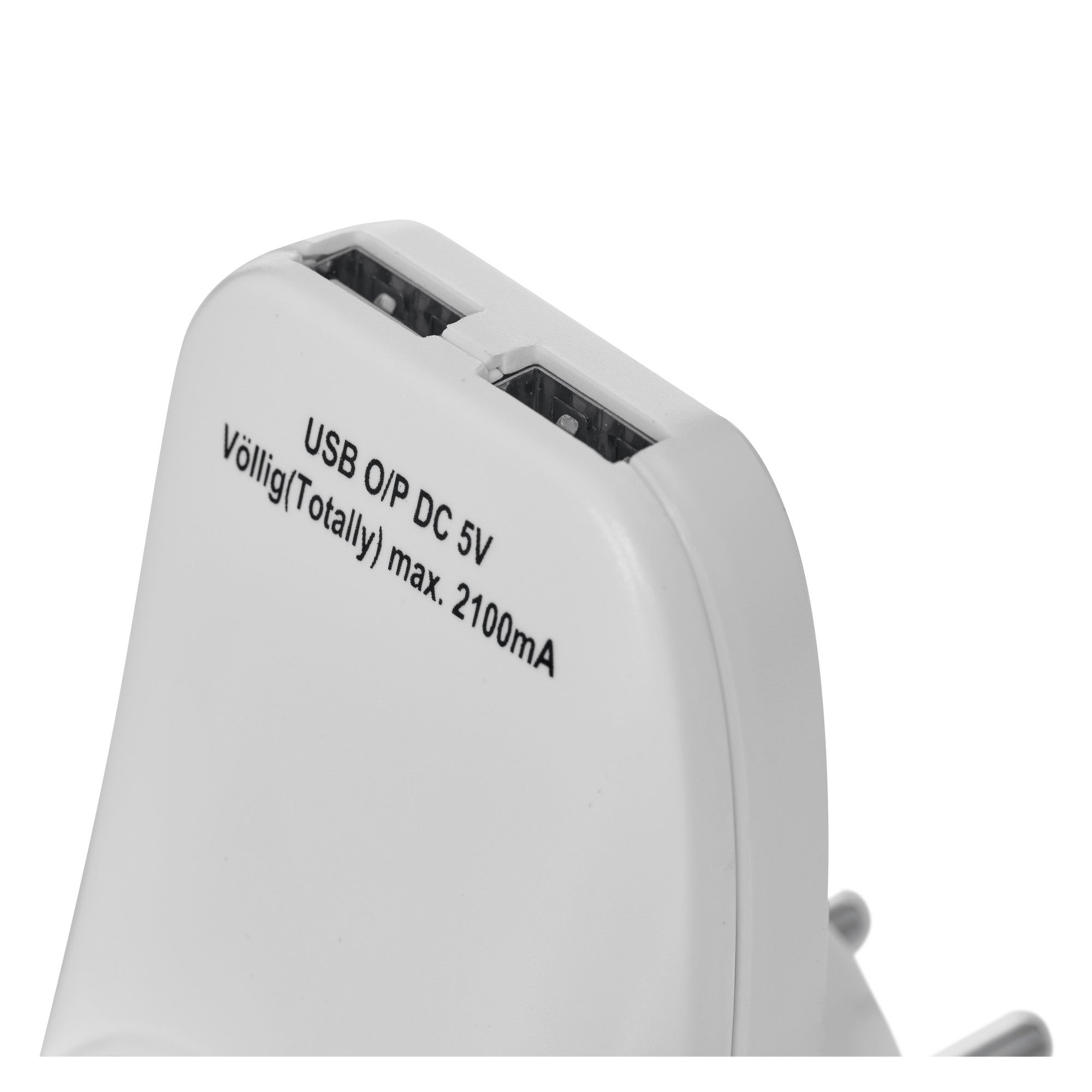 Gniazdo 2P+Z 2xUSB 2,1A 2