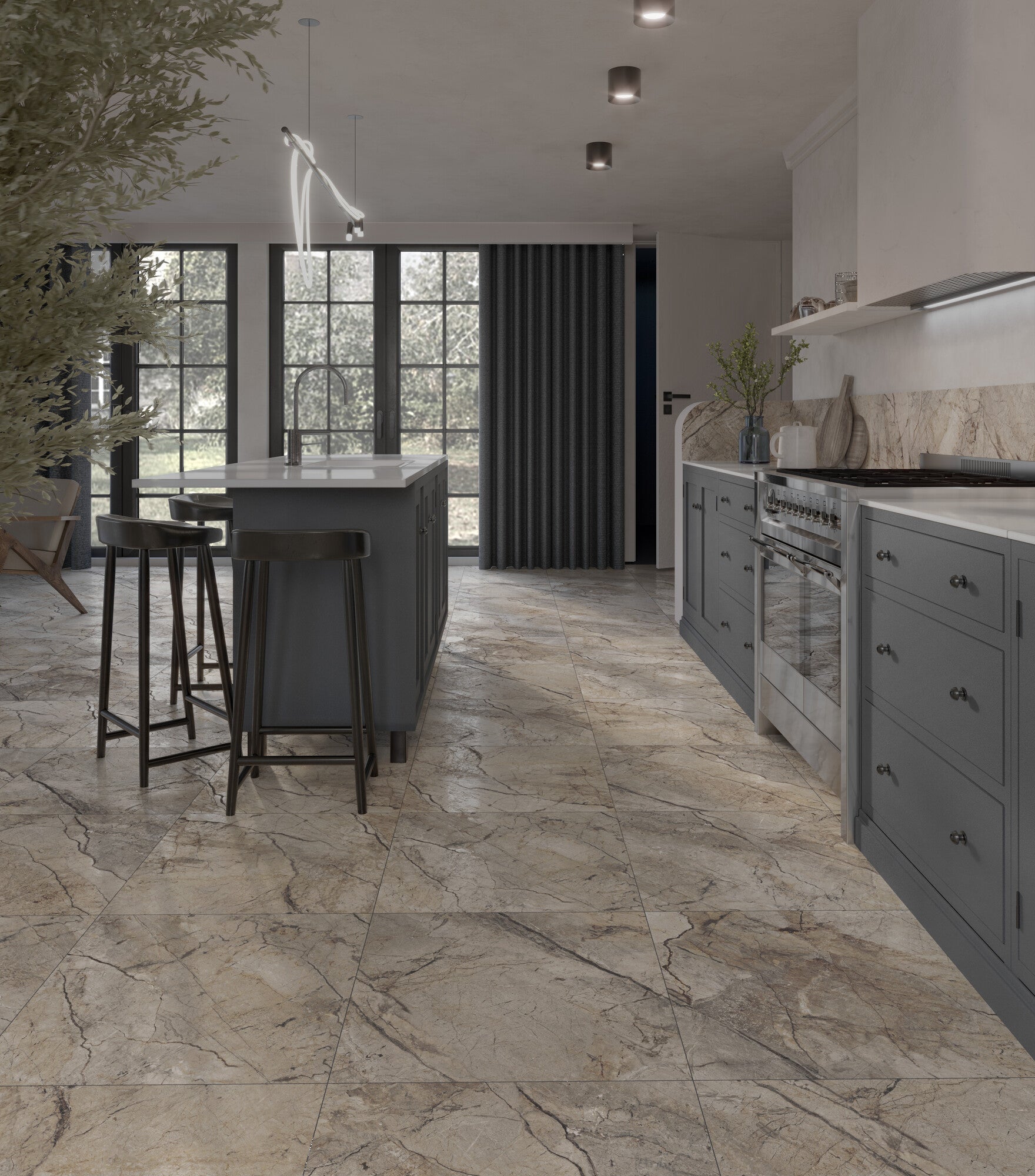 Gres szkliwiony Skyfall Beige Carving 60x60 cm 1.8 m2 1