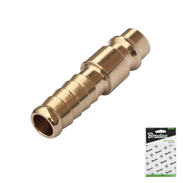 Wtyk mosiężny z nyplem na wąż 9 mm