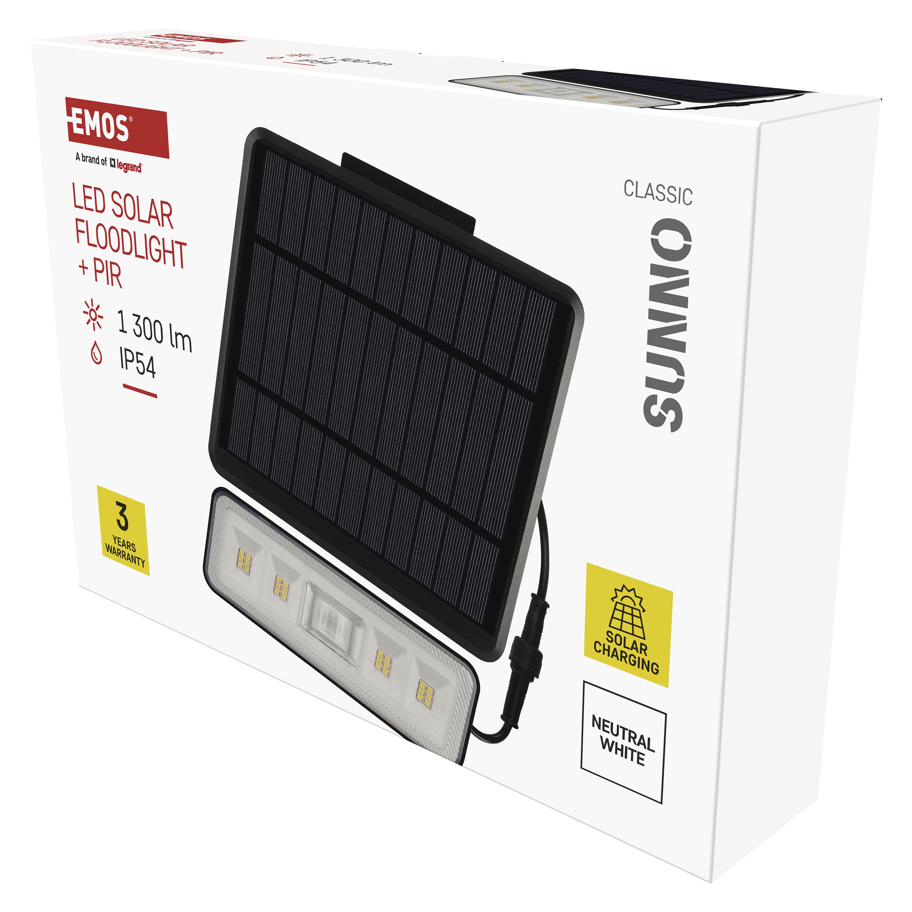 Naświetlacz solarny Sunno 1300lm 2500mAh PIR IP54 2