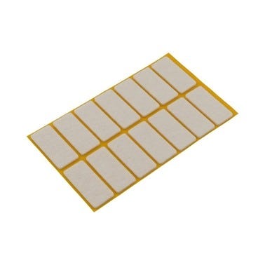 Podkładki filcowe samoprzylepne białe 20x44 mm (14 szt.)