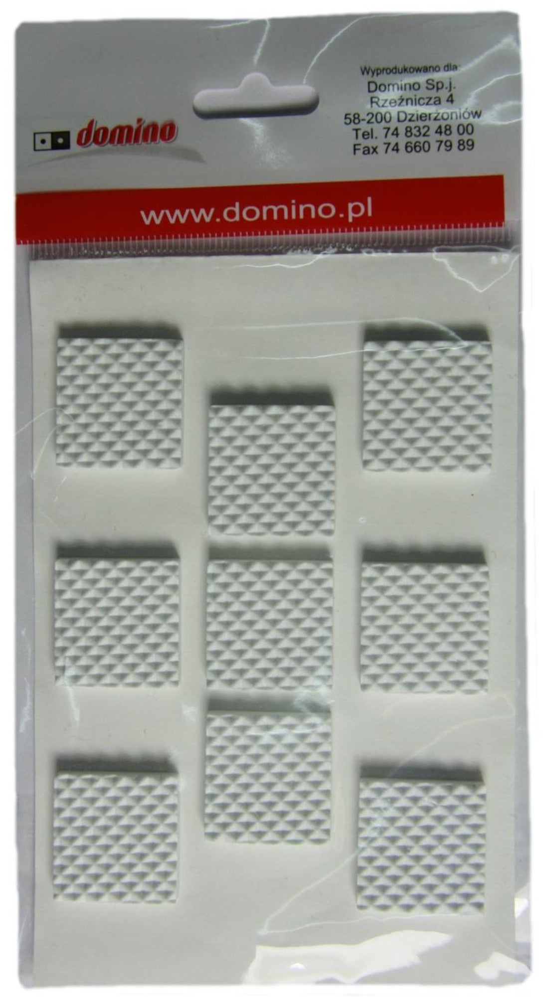 Podkładki antypoślizgowe samoprzylepne białe 25x25 mm (9 szt.) 