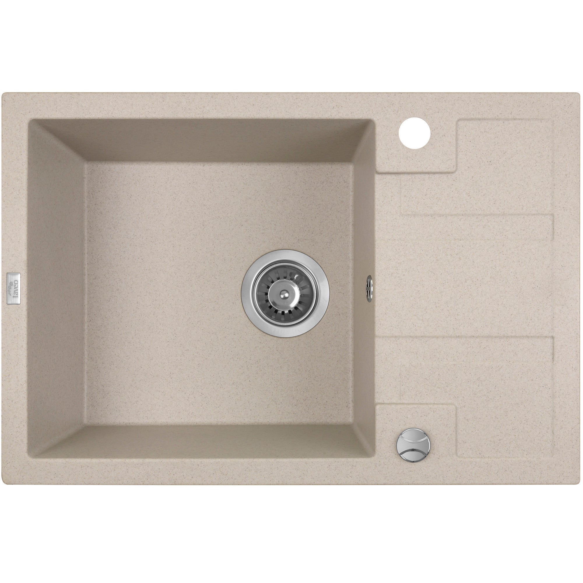 Zlewozmywak granitowy Laveo Barbados 44 x 65 cm 