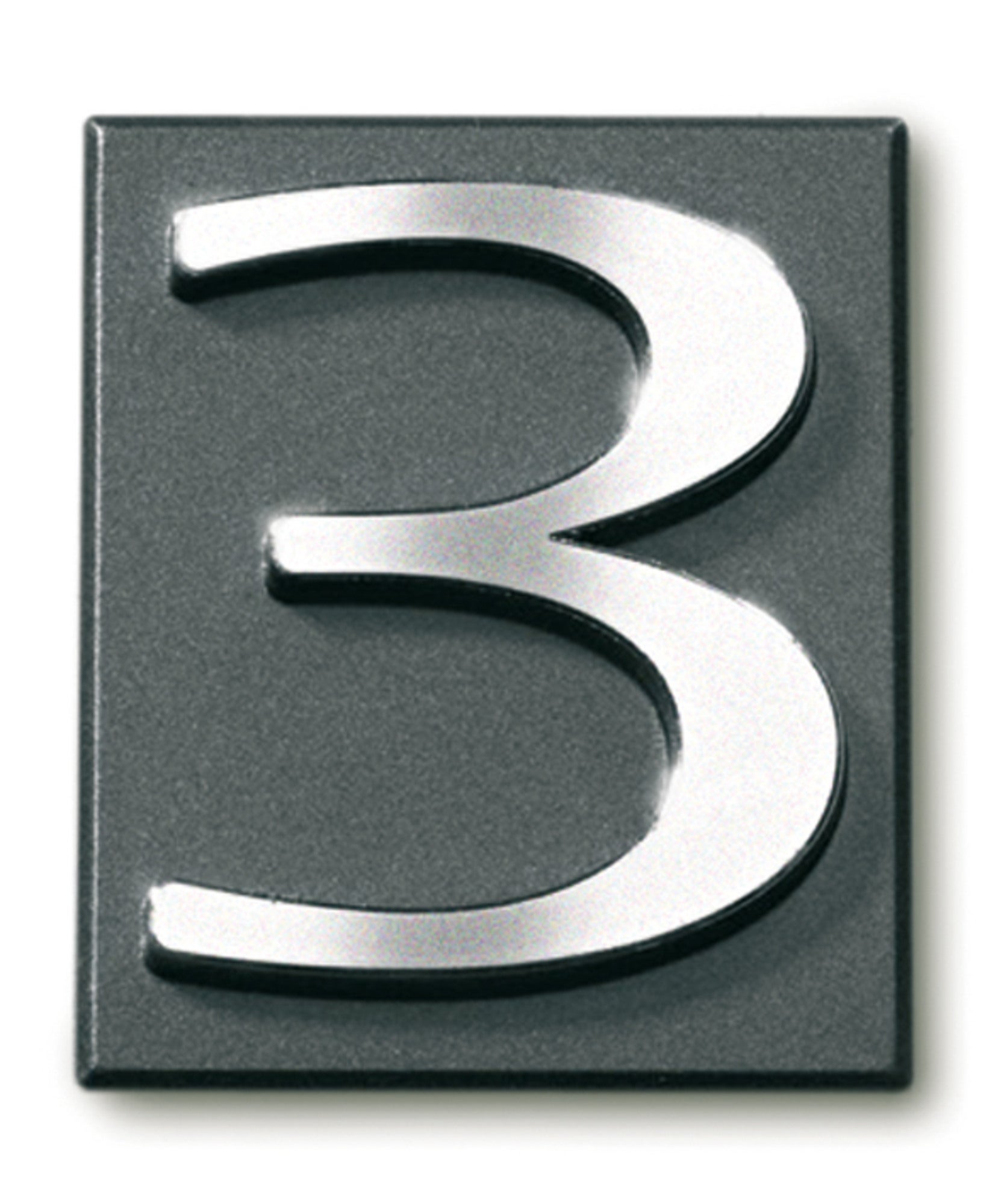 Cyfra 3 samoprzylepna grafit 4x4.7 cm