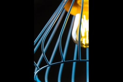 Oprawa sufitowa TESS 1x E27, niebieski, średnica 24cm, materiał metal 2