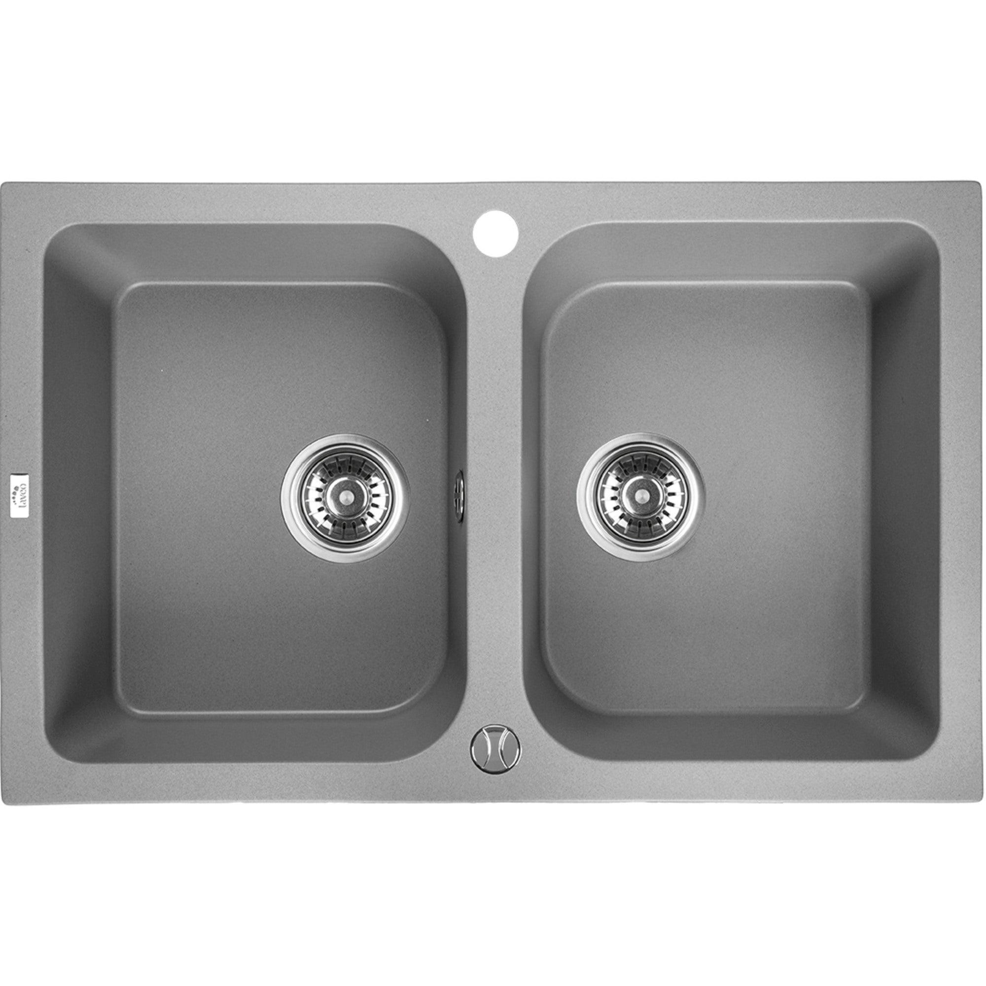 Zlew granitowy Celia 48 x 79 cm szary 0