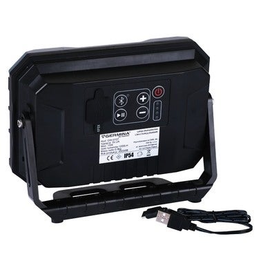 Naświetlacz akumulatorowy z głośnikiem łączenie bluetooth, zasilanie bateryjne (akumulator wbudowany), 15W, 1200Lm, IP54, bateria 6600mAh 2