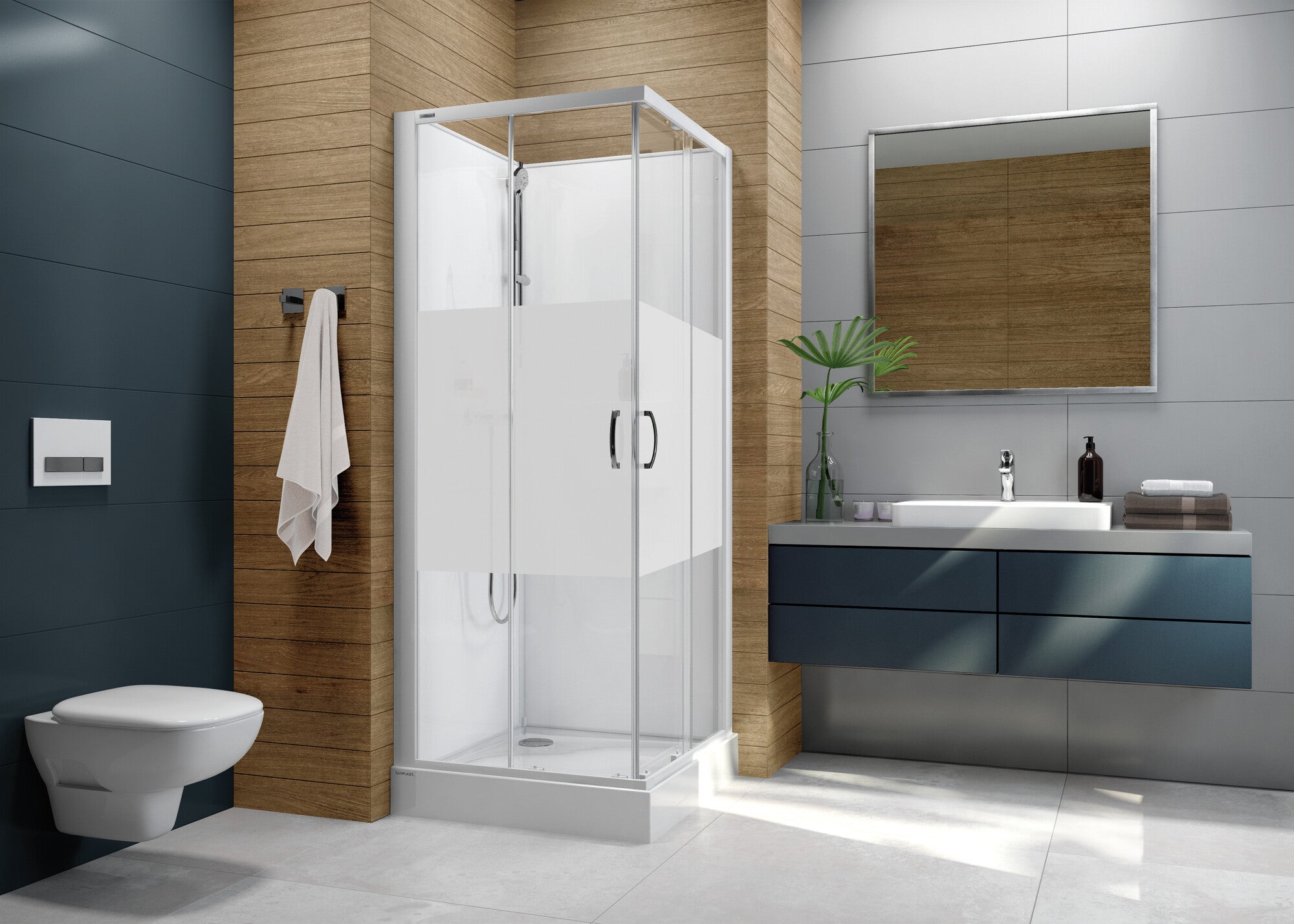 Kabina prysznicowa Sanplast Basic 90x90 cm 1