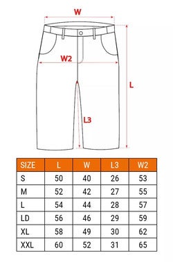 Krótkie spodenki robocze 81-330 NEO, rozm. LD (54) 1