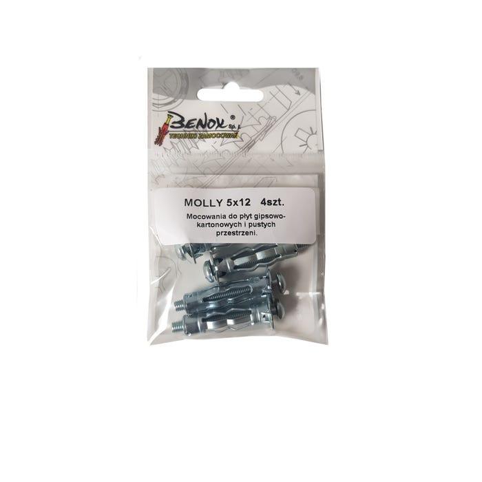 Kołek typu Molly do pustych przestrzeni 10x37 mm (4 szt.)