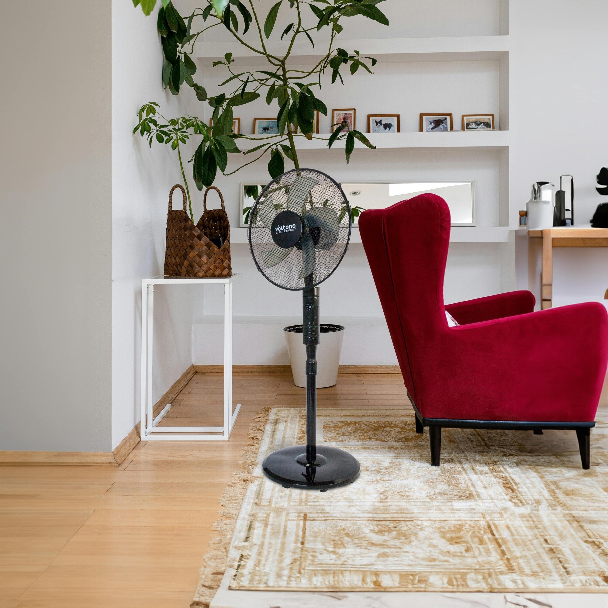 Wentylator stojący 40W z pilotem czarny 4