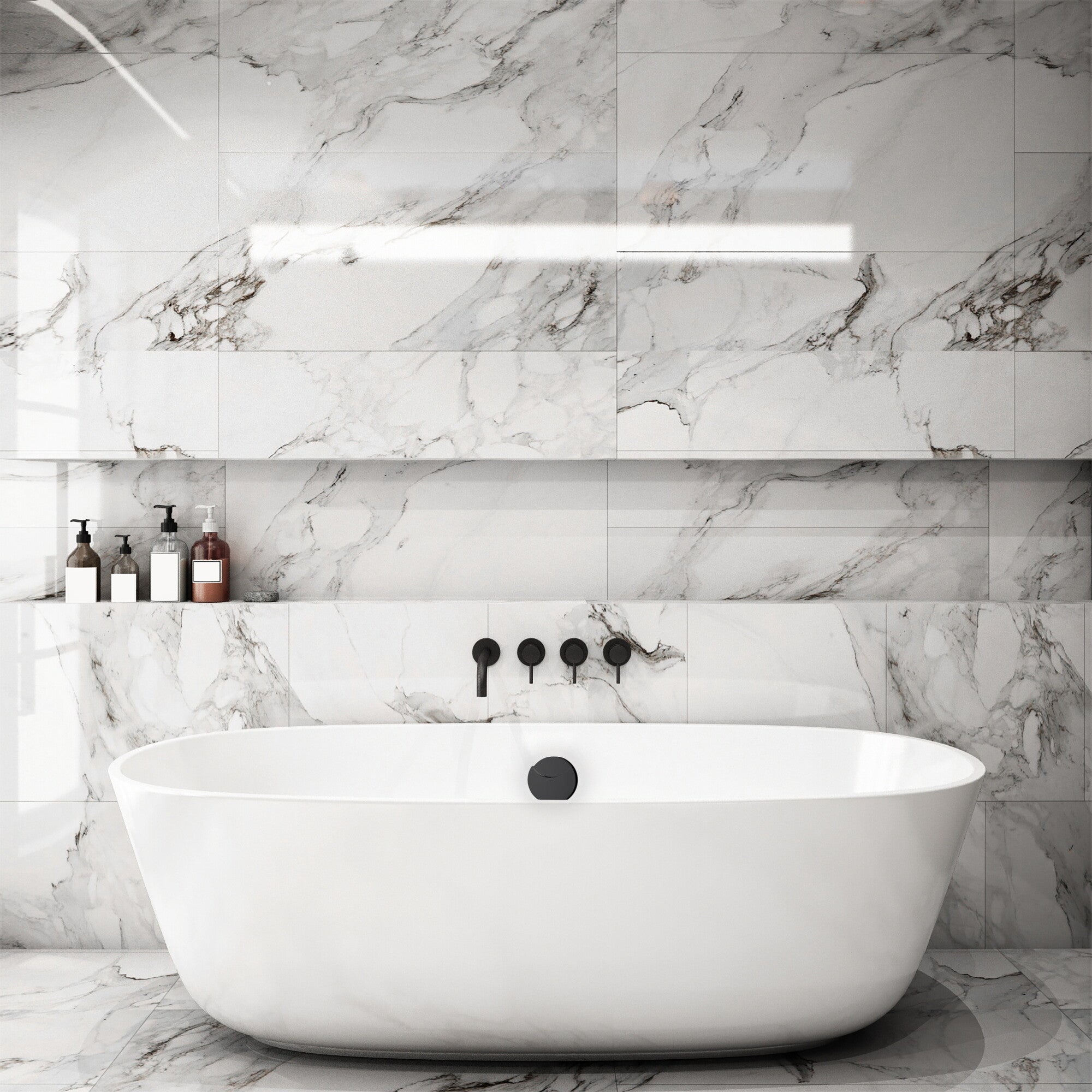 Syfon wannowy automatyczny, czarny mat 1