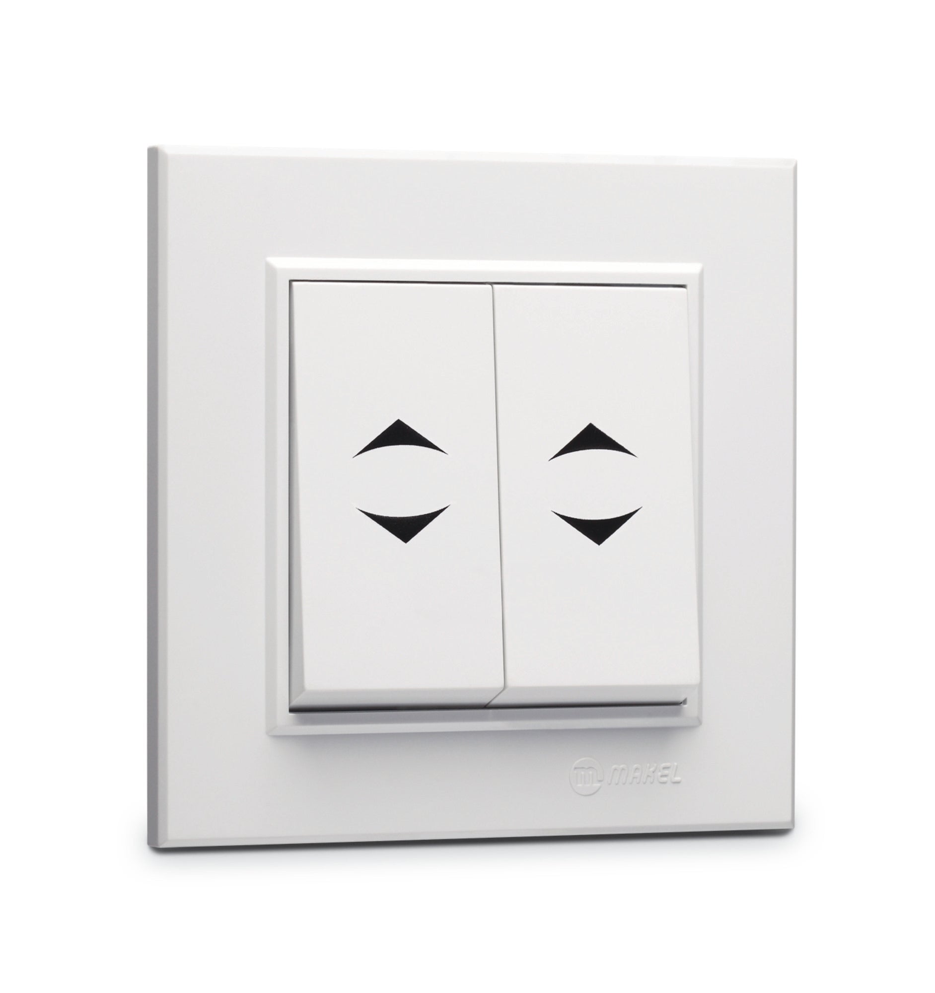 Karea biały przycisk żaluzjowy z ramką