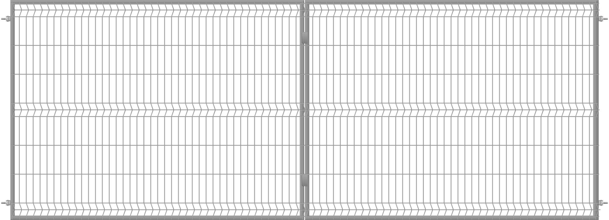 Brama dwuskrzydłowa 3D 400x150cm ocynk