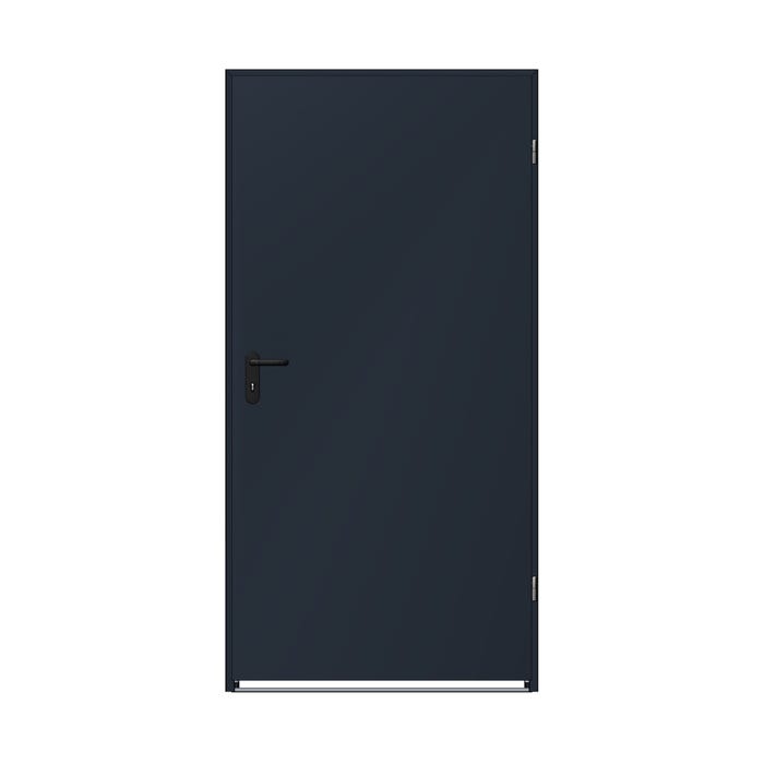 Drzwi techniczne zewnętrzne Zk Iso 90 cm, ocieplone styropianem, RAL 7016