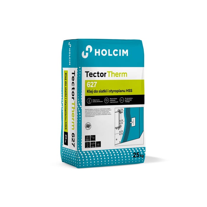 Zaprawa klejąca do styropianu i siatki 627 TectorTherm 25 kg
