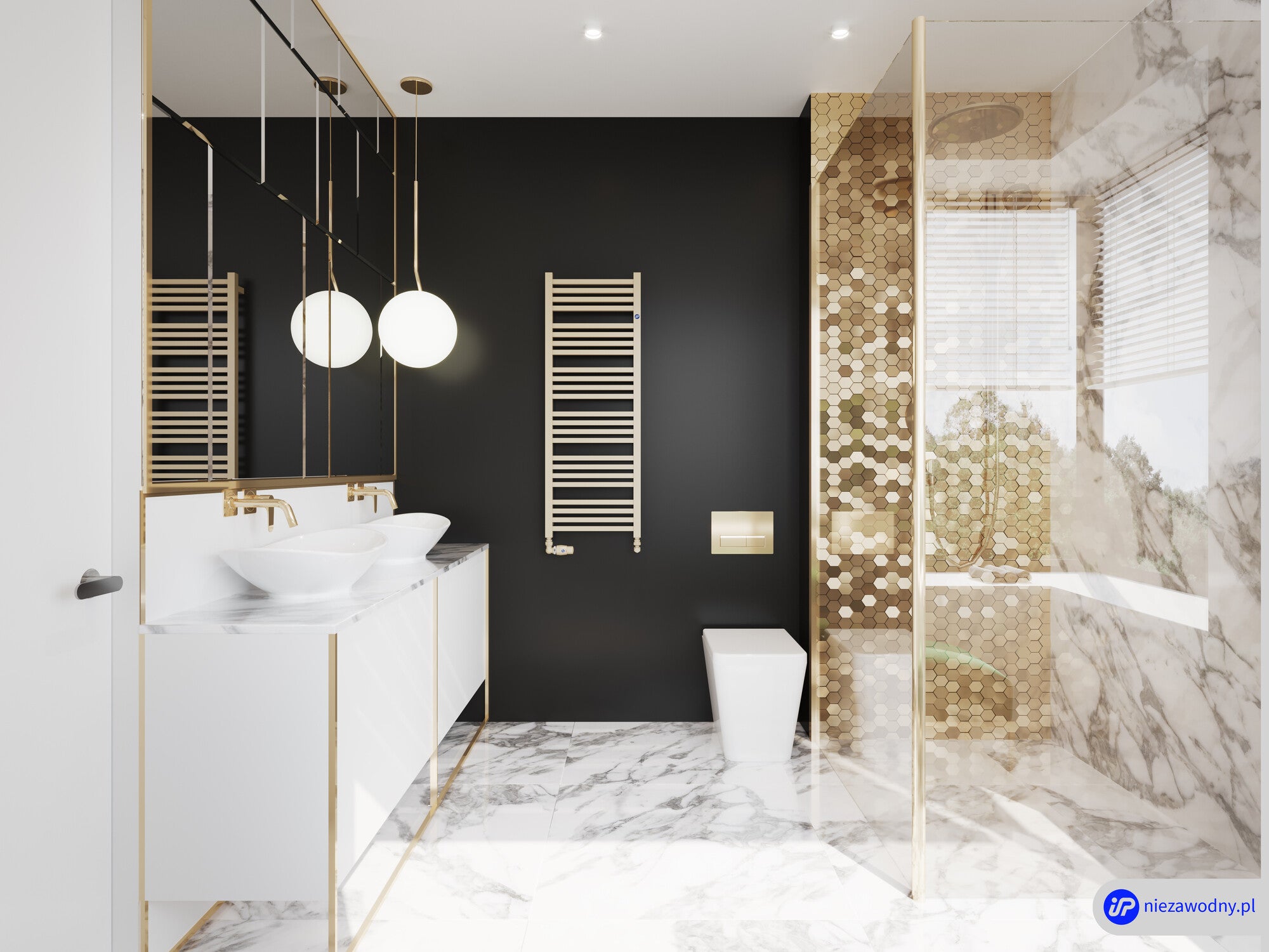 Grzejnik łazienkowy Stick 110x50 cm, biały 2