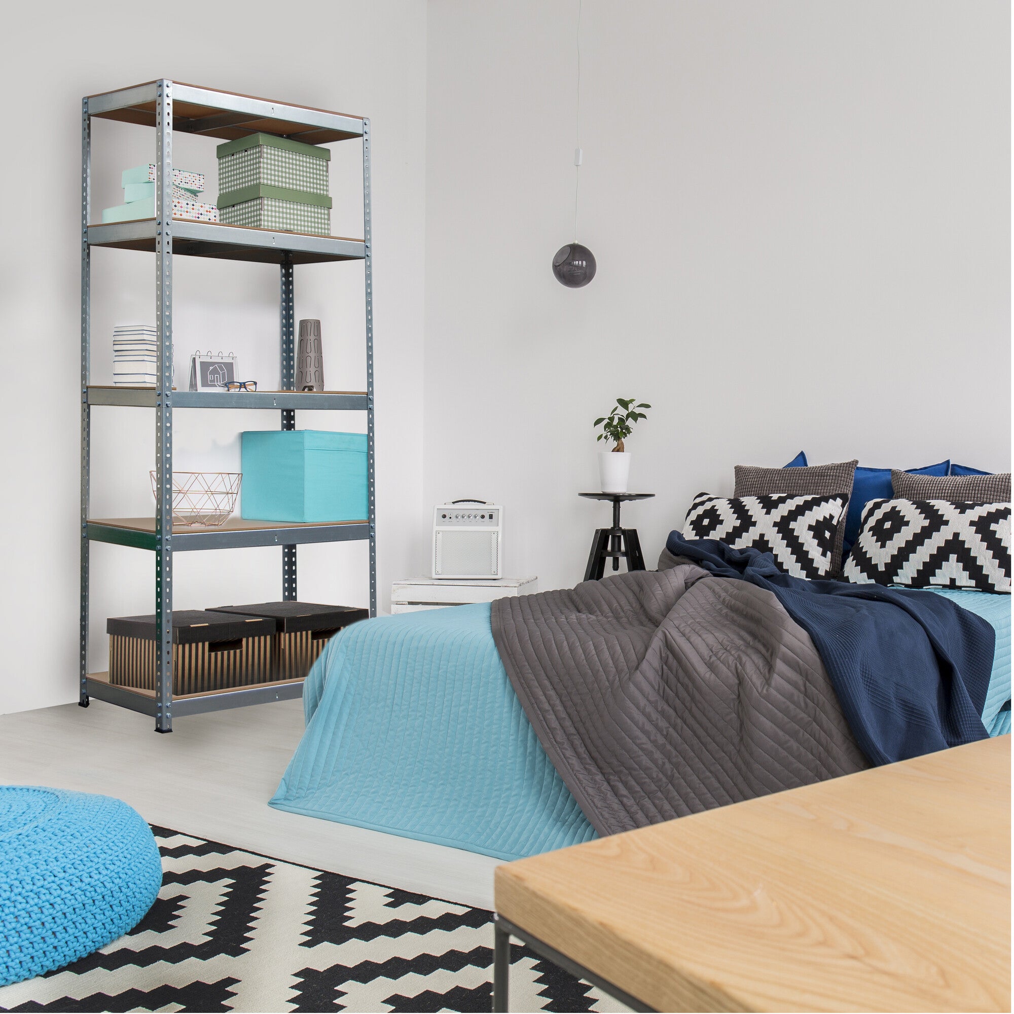 Regał magazynowy Stabil wym. 180x90x40 cm, 5 półek, 200 kg 2