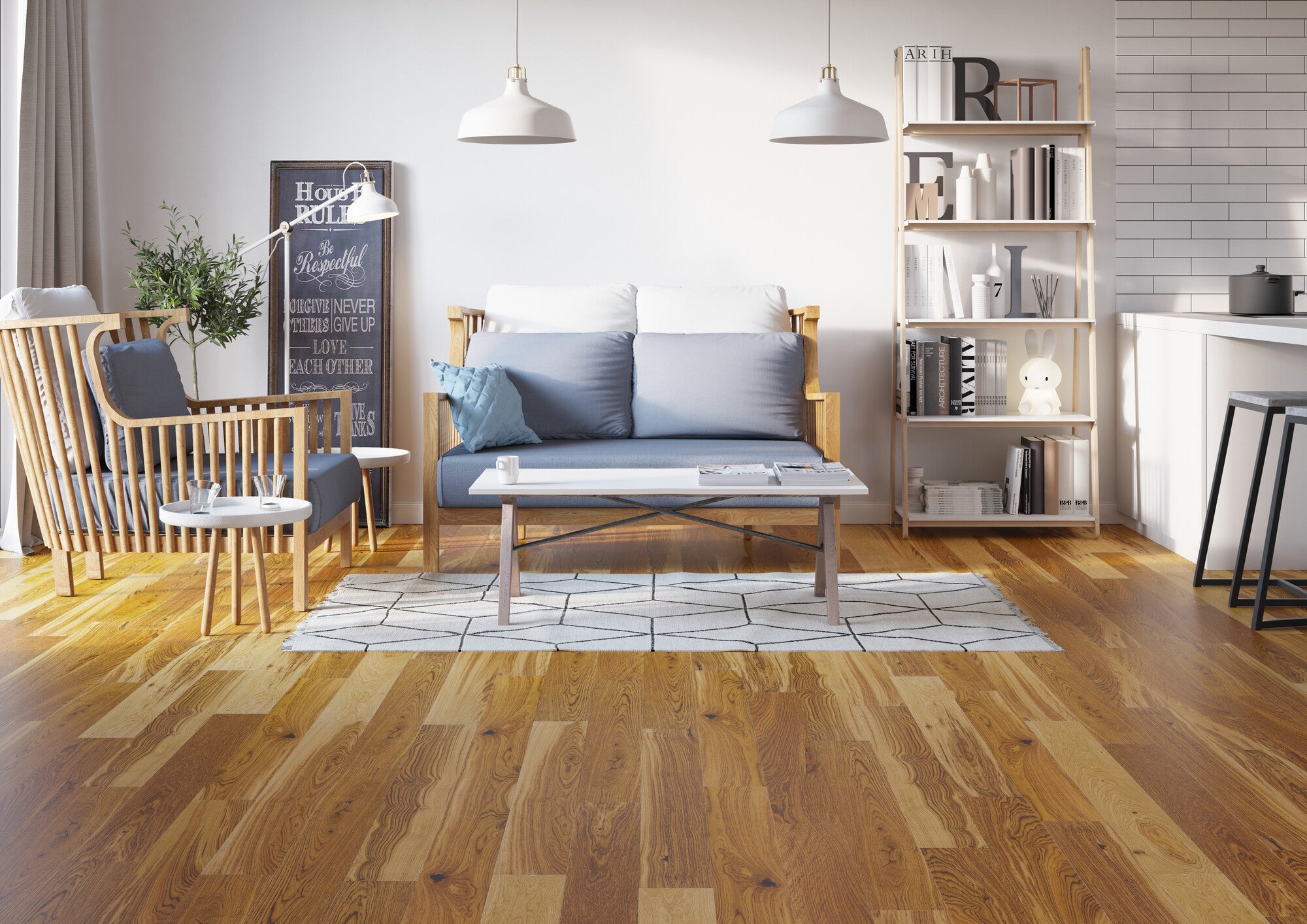 Deska podłogowa Dąb Bagienny 3-warstw. 1-lam. lakier fazow. szczotkowana op.1,37m2 1