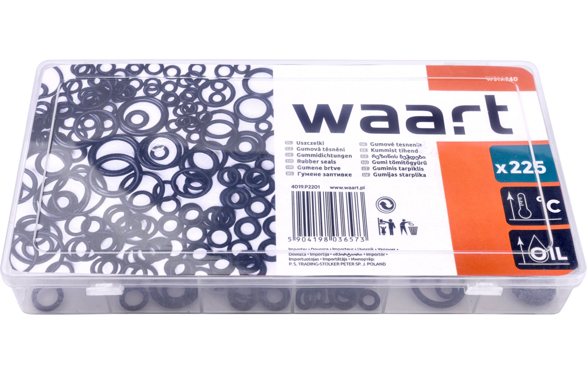Zestaw uszczelek olejoodpornych (225 szt.) 2