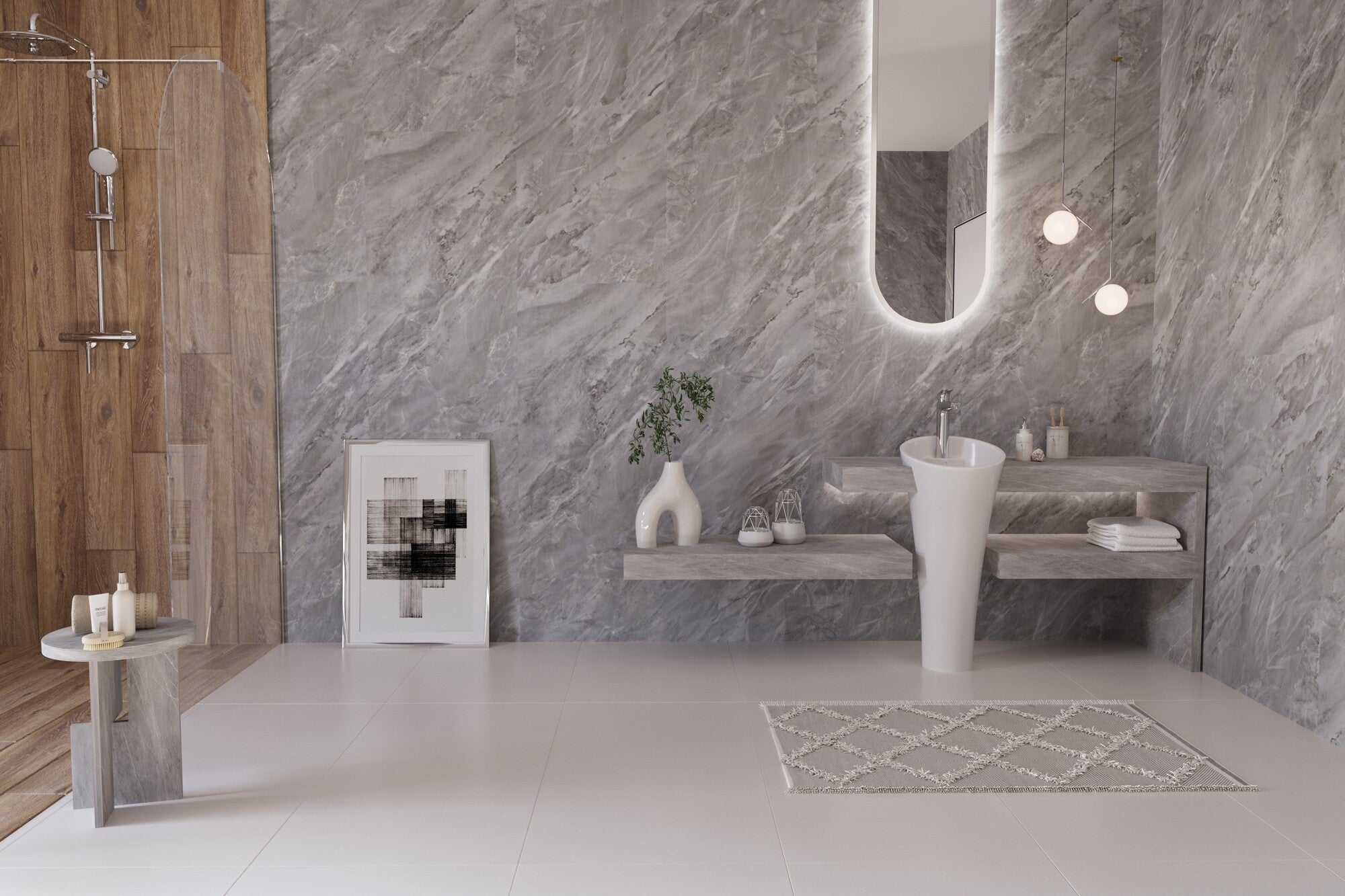 Płytka ścienna Spectra Wall Kamień Ksieżycowy 4,0 mm 120x60 1