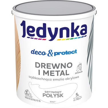 Farba Jedynka Deco&Protect satynowa biała 5l