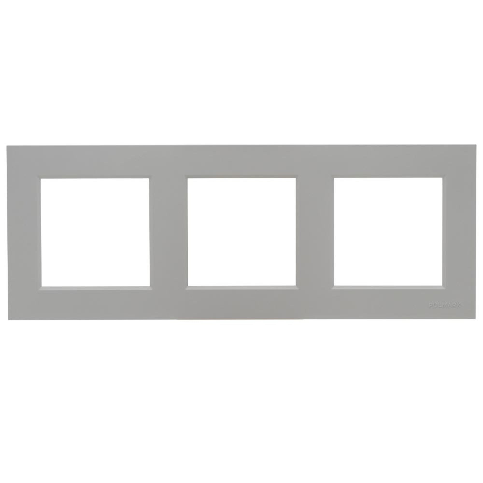 Bella popiel mat ramka potrójna