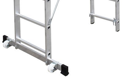 Rusztowanie drabinowe Drabest Basic, 2 x 8 stopni + podest, aluminium 2