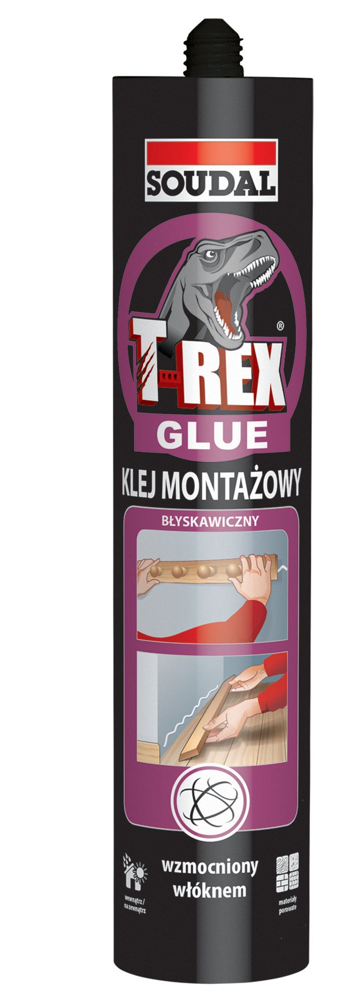 Klej montażowy błyskawiczny Soudal T-rex 380g