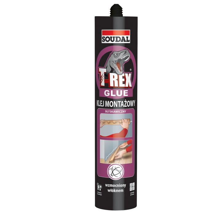Klej montażowy błyskawiczny Soudal T-rex 380g