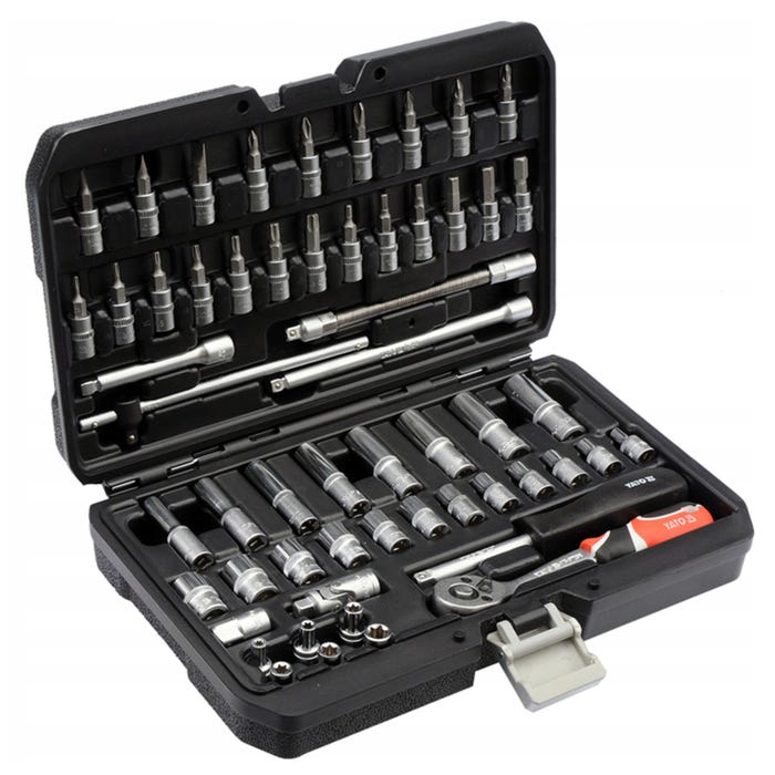 Zestaw kluczy nasadowych 1/4", 56 szt.