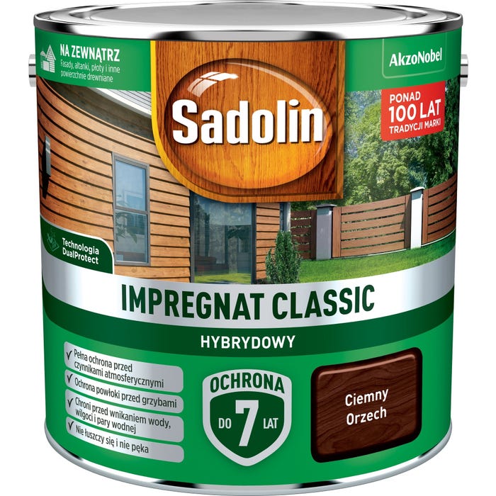 Impregnat hybrydowy Sadolin Classic ciemny orzech 2,5l