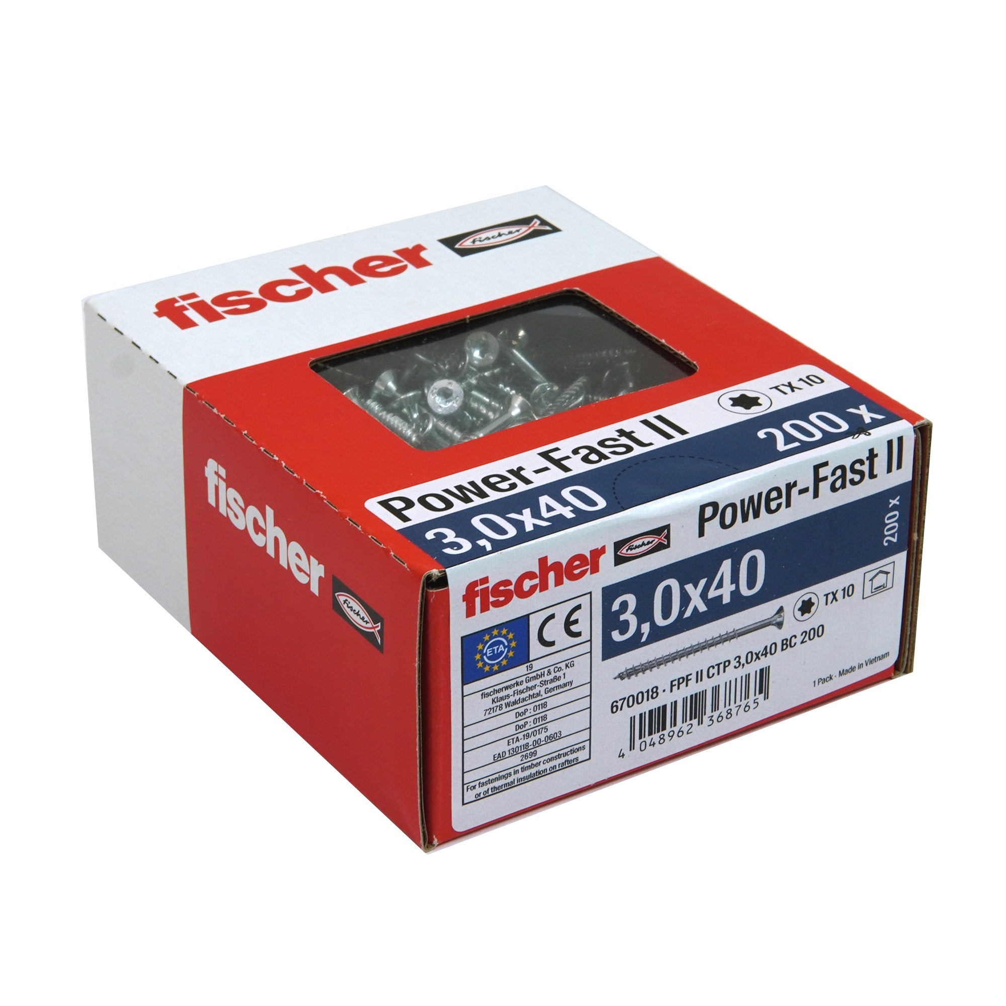 Wkręty do płyt wiórowych Power-Fast 3.0x40 mm (200 szt.) 1