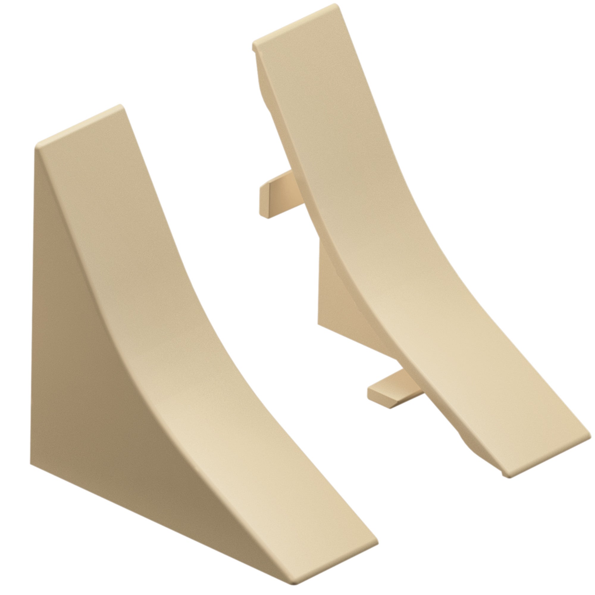 Zaślepki do listwy przyblatowej wklęsłej szerokiej Cezar 2 szt. Grafitowy mat