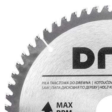 Piła widiowa do drewna 210 mm, 60Z, otwór 30 Drel 1