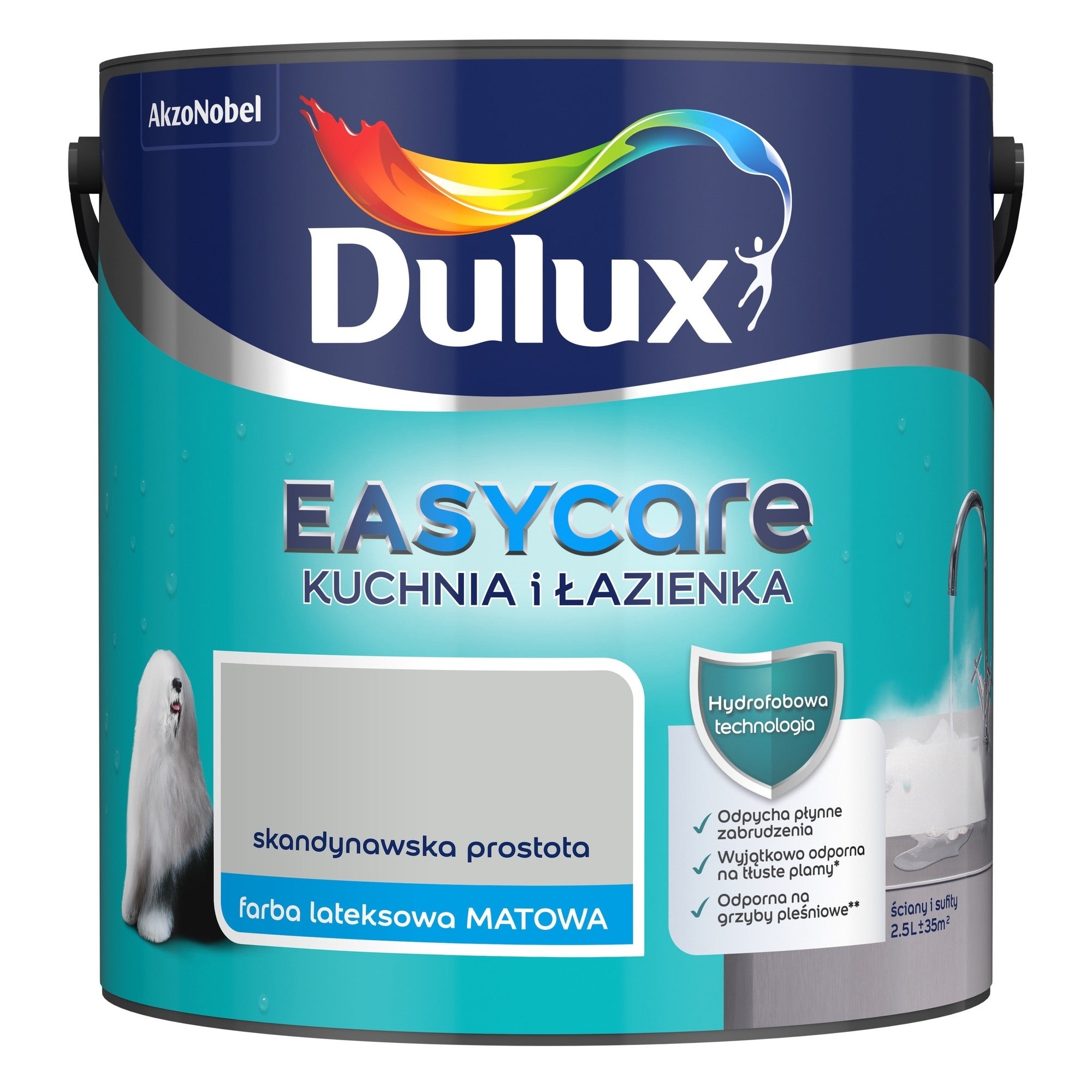 Farba Dulux EasyCare Kuchnia & Łazienka skandynawska prostota 2,5l 1