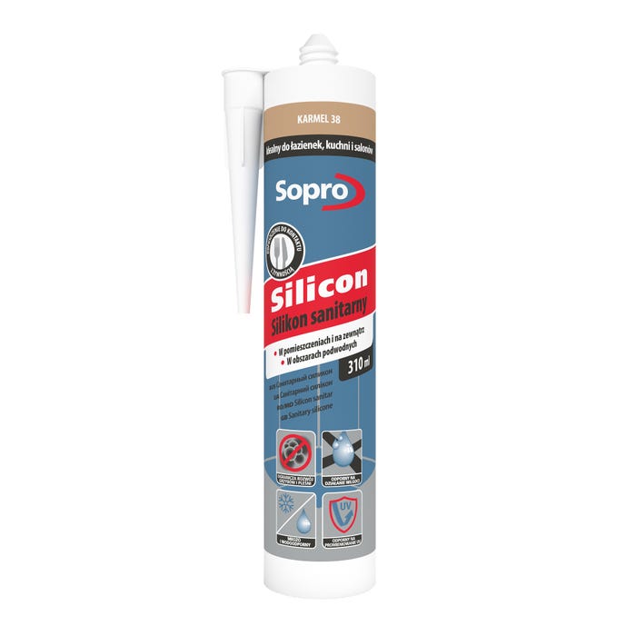Silikon sanitarny Sopro 38 karmel 310 ml