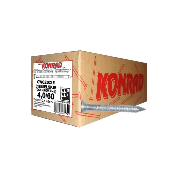 Gwóźdź ciesielski 4.0x60 mm (2.5 kg)