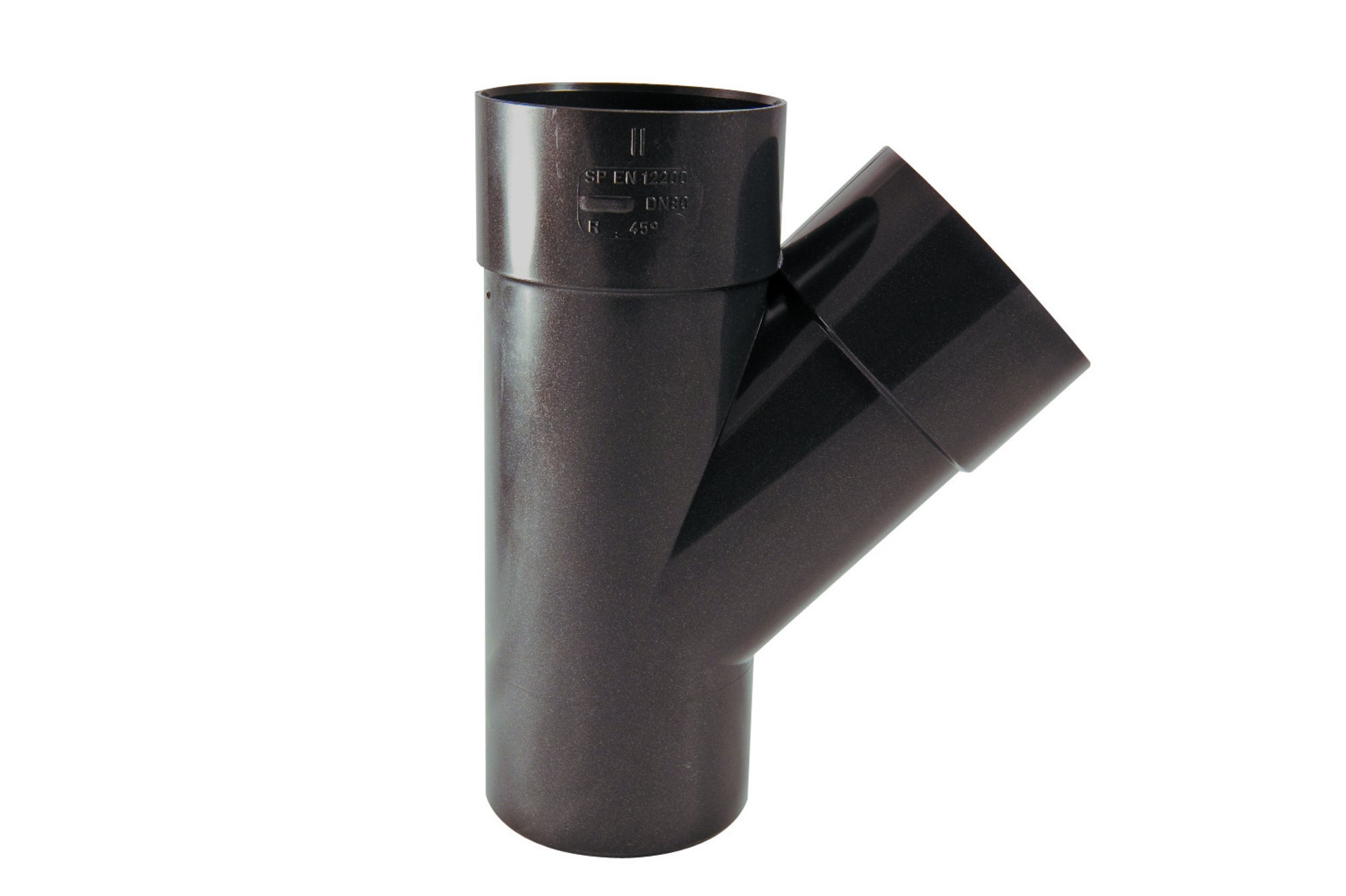 Trójnik fi 50 mm, kąt 45°, brązowy PVC Scala Plastics 1