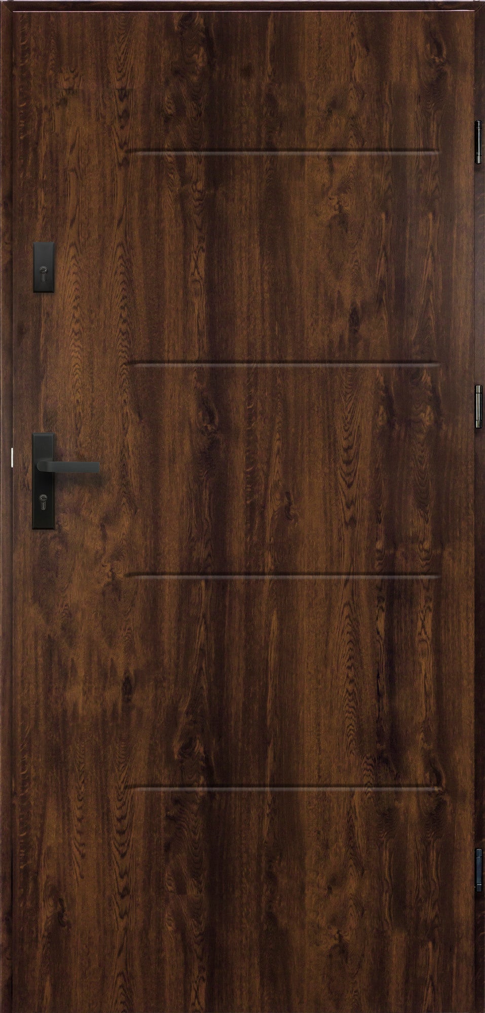 Drzwi stalowe BERLIN orzech 80 lewe