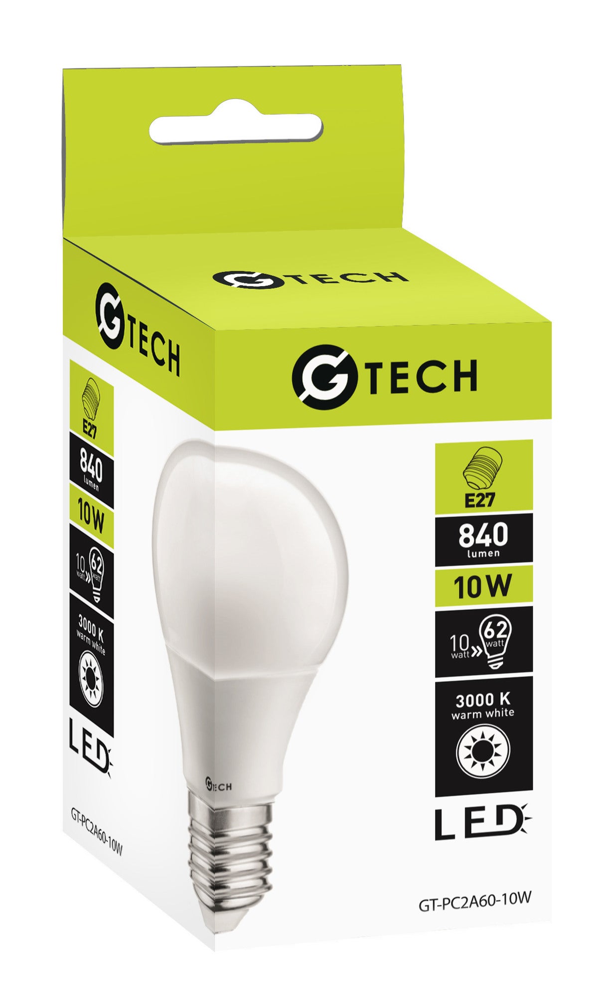Żarówka LED E27 A60 9,5W 900lm ciepło biała GTV 0
