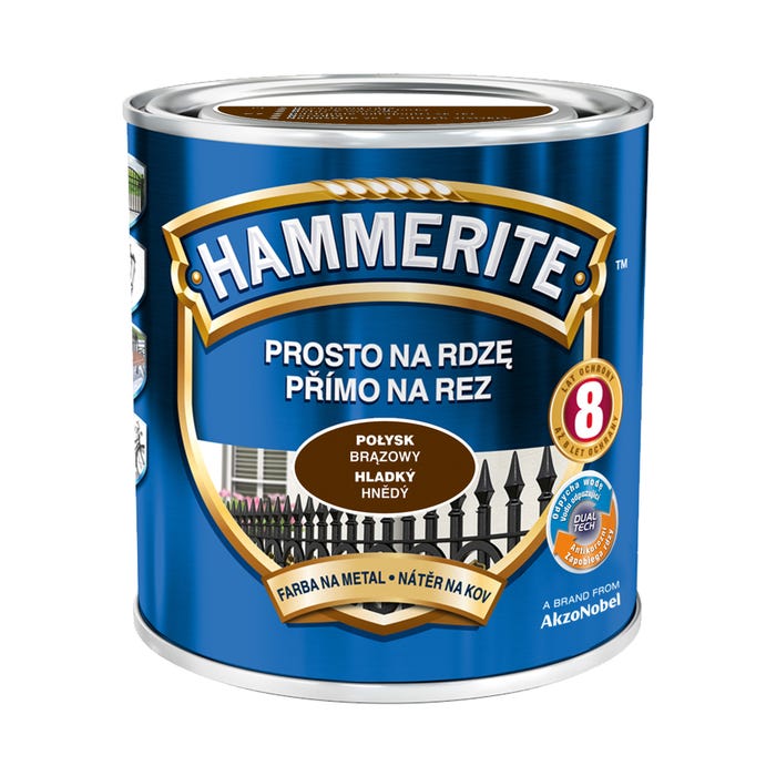 Farba antykorozyjna Hammerite brązowy połysk 0,7l