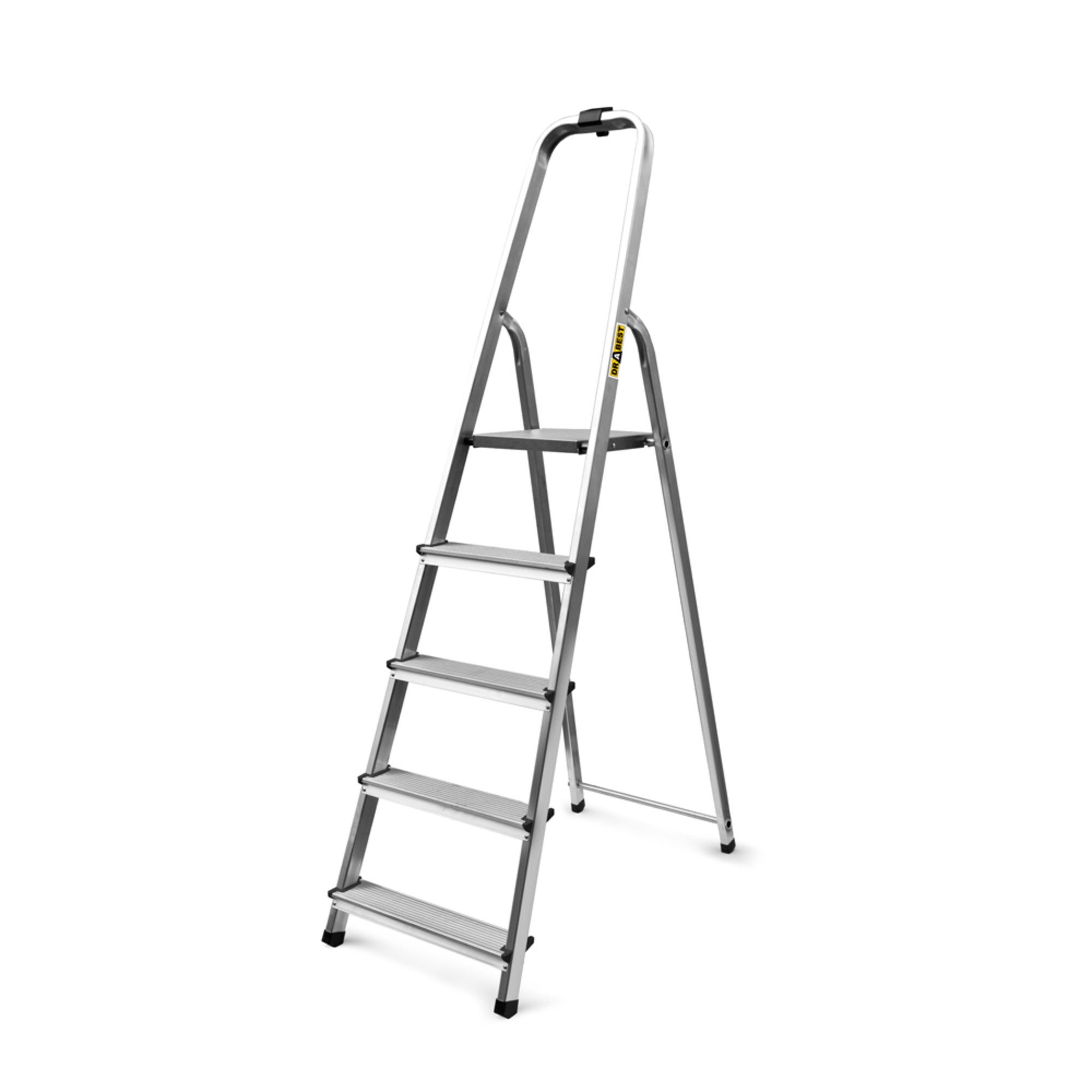 Drabina aluminiowa domowa 5 - stopniowa nośność 125 kg + haczyk gratis