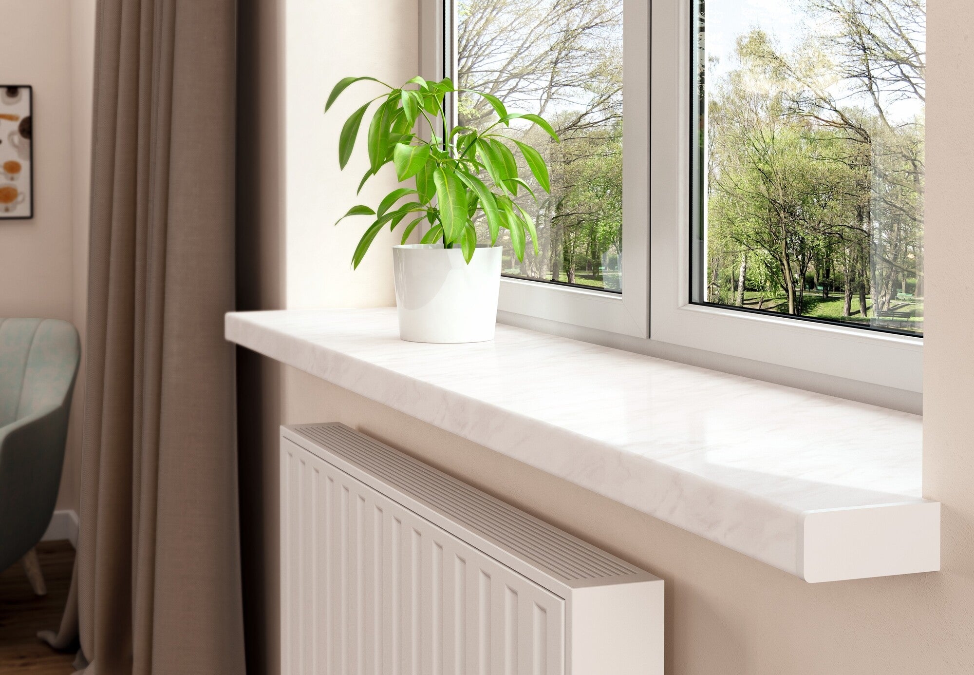 Nakładka parapetowa marmur 200x38 cm 1